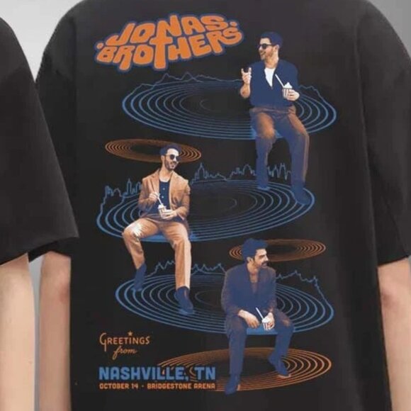 Jonas Brothers Nashville 2025 Two Sided T-Shirt 140 - Picture 3 of 6